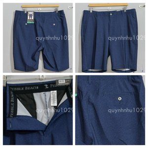 Pebble Beach Men’s Dry-Luxe Performance Shorts in navy